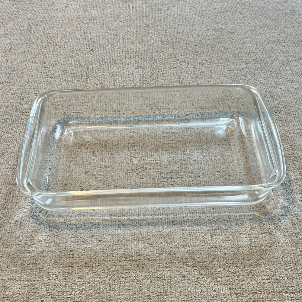 Vintage Pyrex 232-N Clear Glass Rectangular Baking Dish 28x18x4cm Corning USA